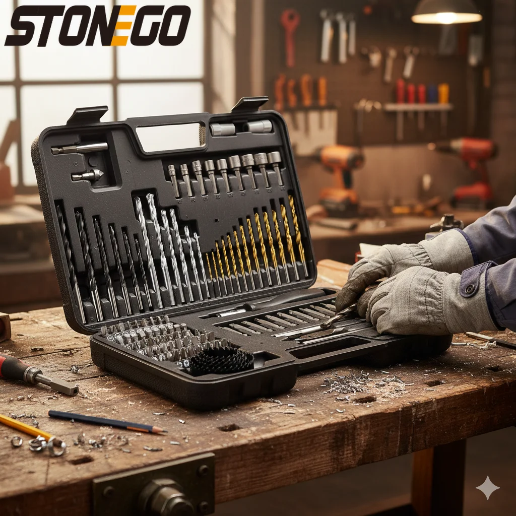 

111PCS Drill Bit Set Twist Drill Flat Drill Hole Opener Woodworking Tools Center Position Drill Construction Drill