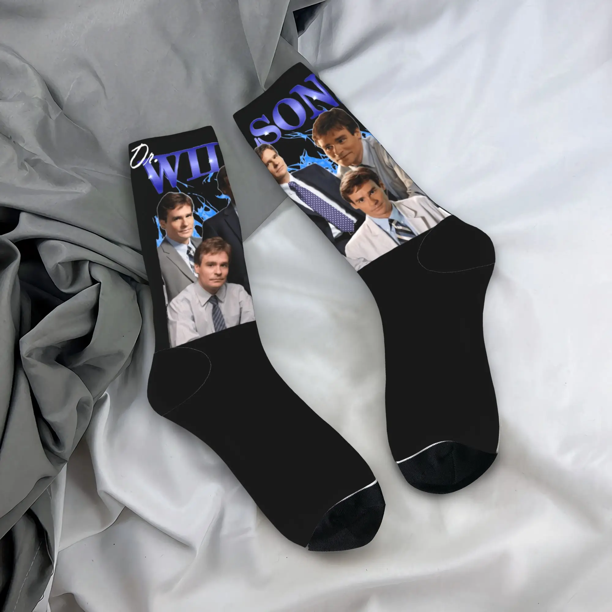House MD Socks Dr Wilson  Graphic Stockings Anti Skid Men's Socks Quality Winter Elegant Climbing Socks