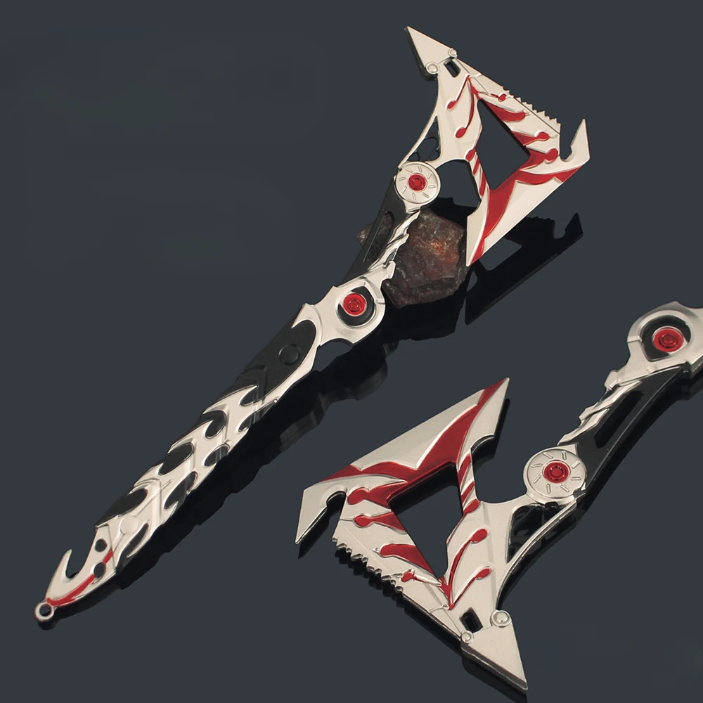 

27cm Mission Summon Sequence Blade Streamer Fighting Fly Axe Game Peripheral Weapon Model Accessories Ornaments Gifts Toys Boys
