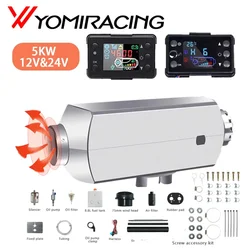 YOMI 자동차 디젤 히터, 12V 24V 알루미늄 쉘, 5KW 공기 주차 히터, LCD 스위치, 자동차 요트 보트 유사 Websato Eberspacher