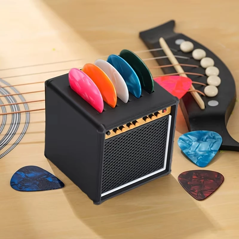 Miwayer 3D-Printed Guitar Pick Case Portable Drawer-Type Storage Box Waterproof Dustproof Display Holder Music Accessory Gift
