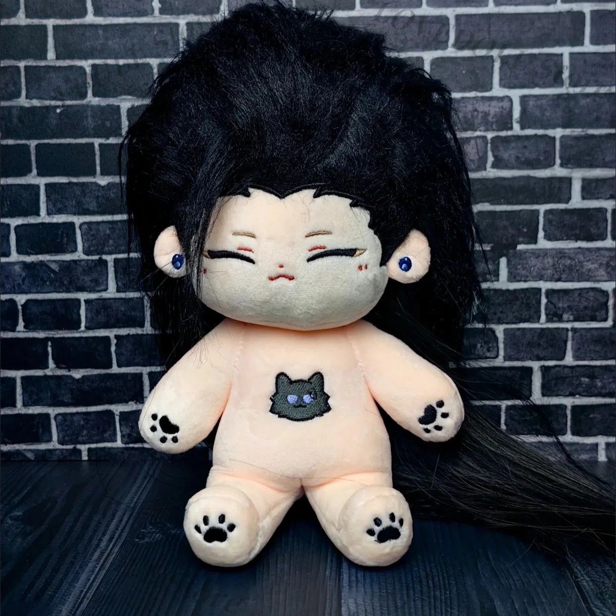 

Anime Role Geto Suguru 20cm Kawaii Long Hiar Plush Doll Skeleton Body Cosplay Dress Up Clothes Plushies Toys Gift