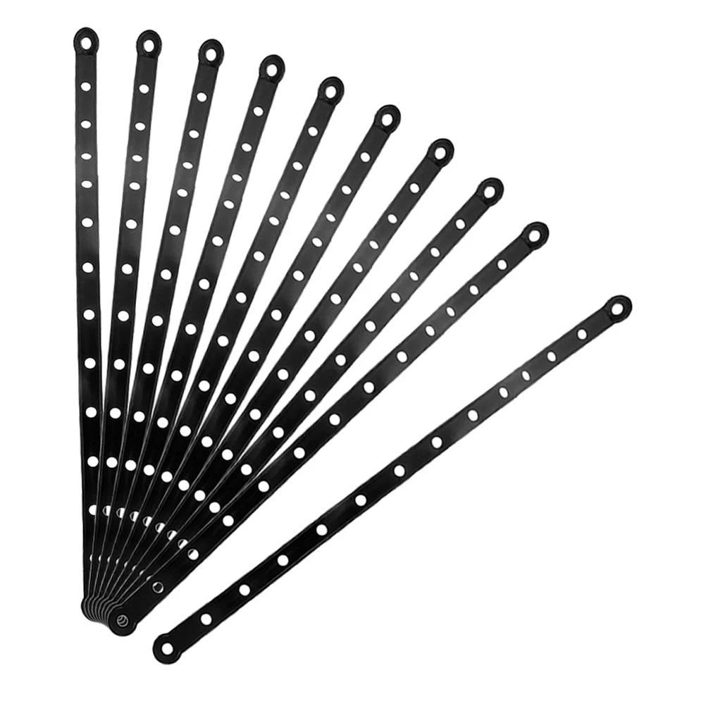 

30 Pcs Hanger Connection Strip Plastic Hanging Display Strips Black Retail Clothes Coat Closet Rack