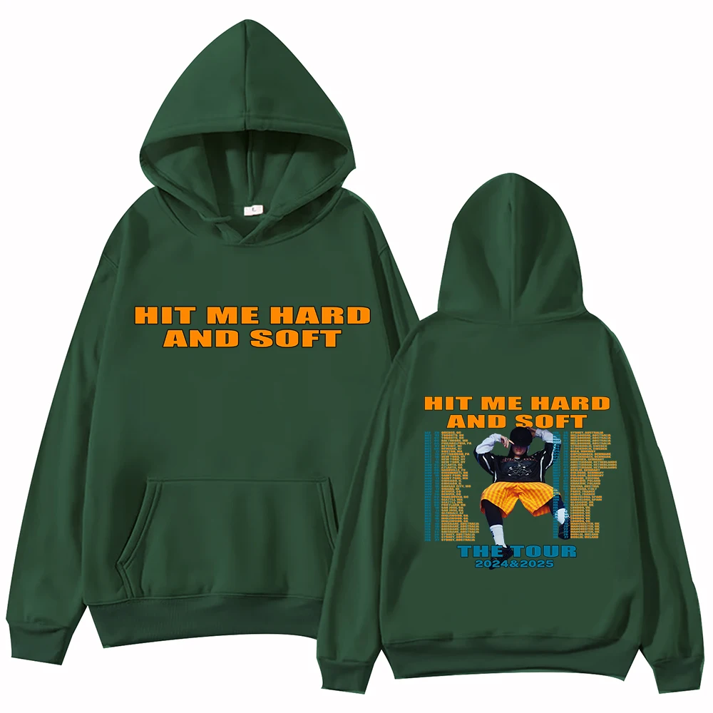 Billie Hit Me Hard and Soft 2024 Tour Hoodie Harajuku Pullover Tops Sweatshirt Fans Gift