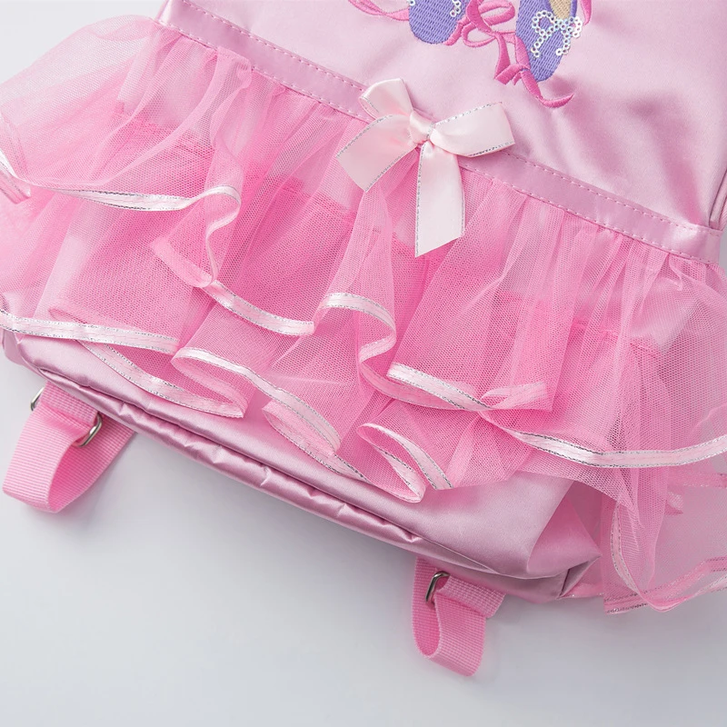 Children Ballet Bag for Girl Ballerina Dance Bag for Kids Pink Dancing Backpack Girls Ballet Dance Bags Baby School Backpack