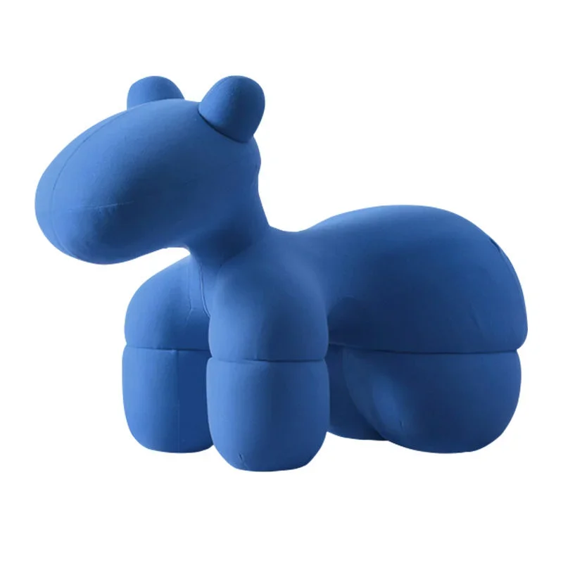 

Pony Chair Creative Animal Stool Living Room Minimalist Adult Leisure Ornaments Nordic Puppy Chair Ottoman Muebles Bench Pouf