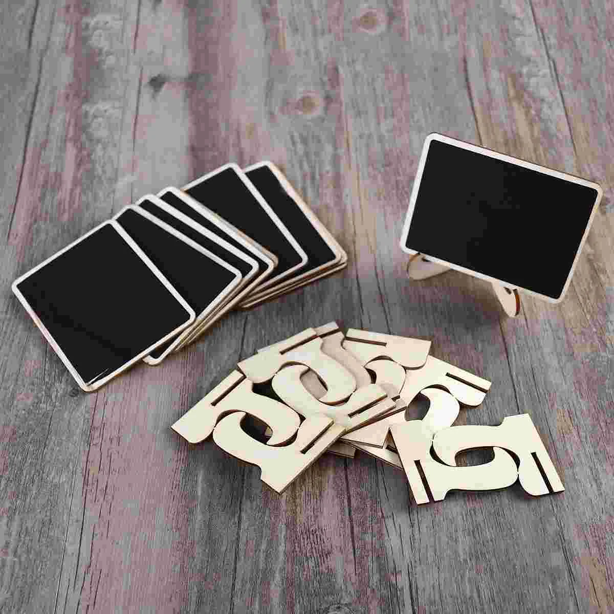 

Mini Rectangle Chalkboards with Support for Message Board Signs Wedding Dinner Party Table Place Signs