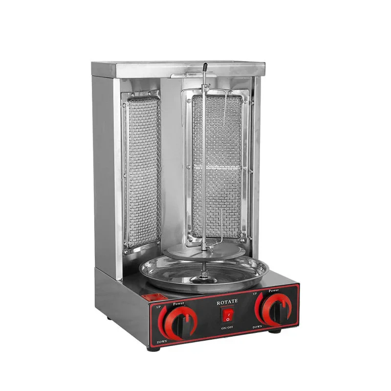Gas Vertical Rotating Doner Kebab Machine Stainless Steel Shawarma Gyro Meat Roaster Commercial Kebab Grill view 2