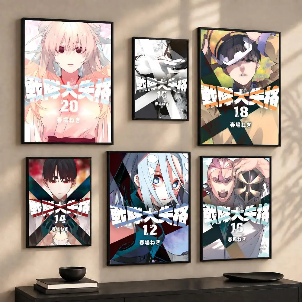 Funny Anime Go! Go! Loser R-Ranger Poster Wall Art Print Sticker for Bedroom Living Room Dorm Office Modern Home Decor Gift
