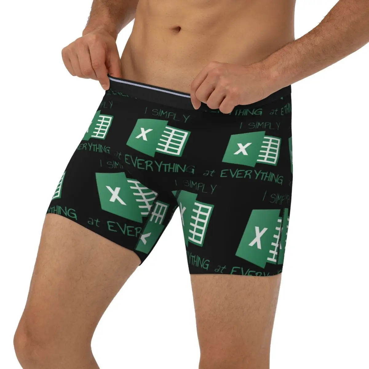 I Simply Excel At Everything سراويل داخلية طويلة للرجال سراويل داخلية مريحة لهدية صديقها للرجال