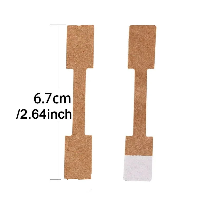 100Pcs Quadrate Blank Price Tags Necklace Ring Labels Paper Stickers Paper Jewelry Display Card Labels Hangtag