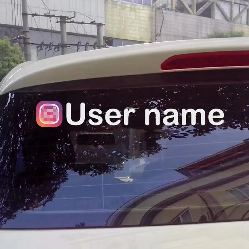 Personalized Custom Text For Instagram Username Waterproof Car and Motorcycle Stickers Decals