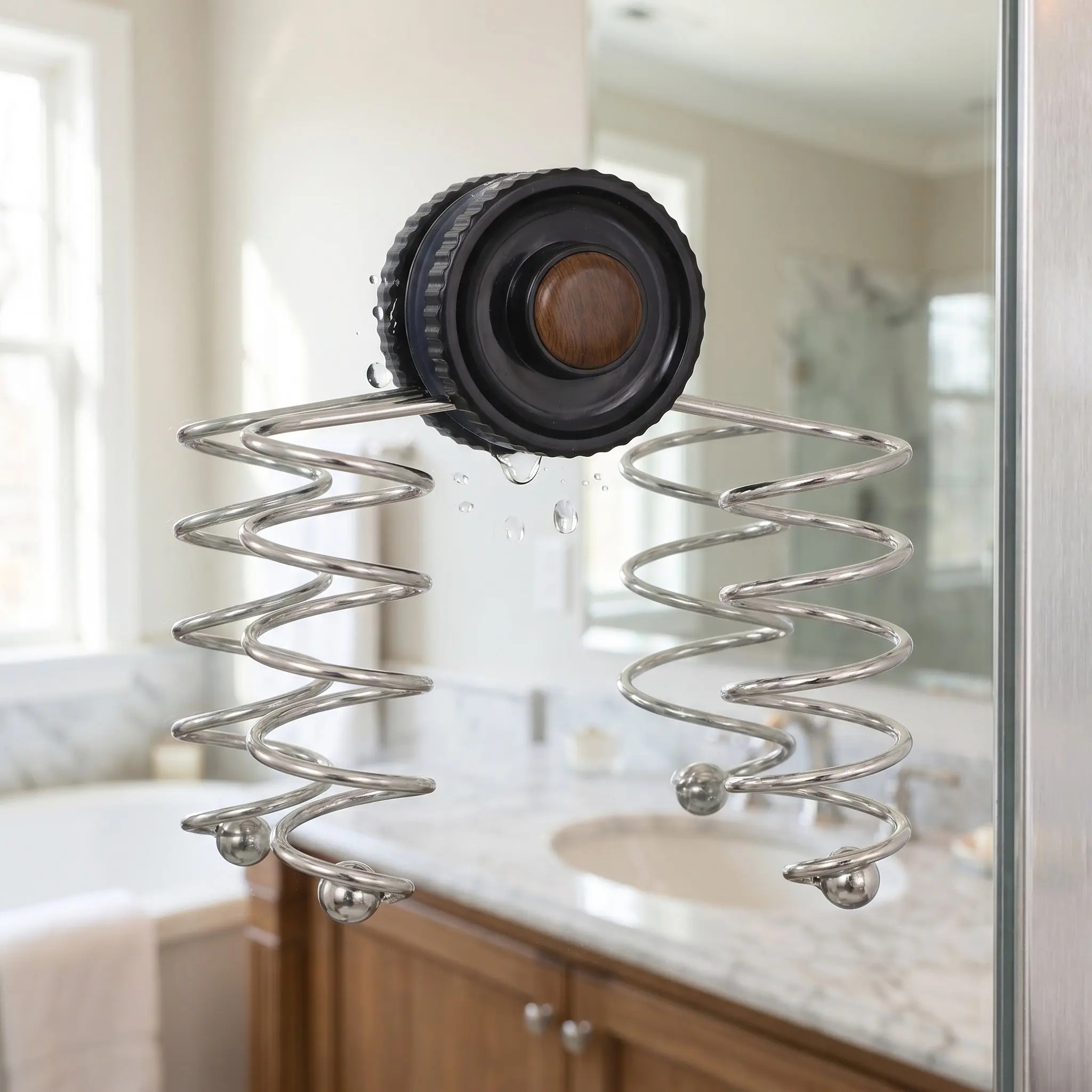 Suction Cup Razor Holder Wall Mounted No Drill Shower Shaver Holder Removable Reusable Twist Spring Beard Trimmer Rack Strong