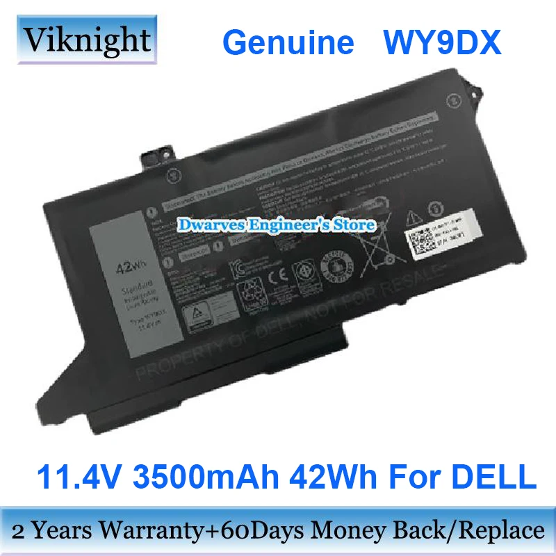 

Genuine 005R42 0WK3F1 Battery 11.4V 42Wh M3KCN WY9DX For DELL LATITUDE 5420 5520 Laptop Batteries Packs 3500mAh