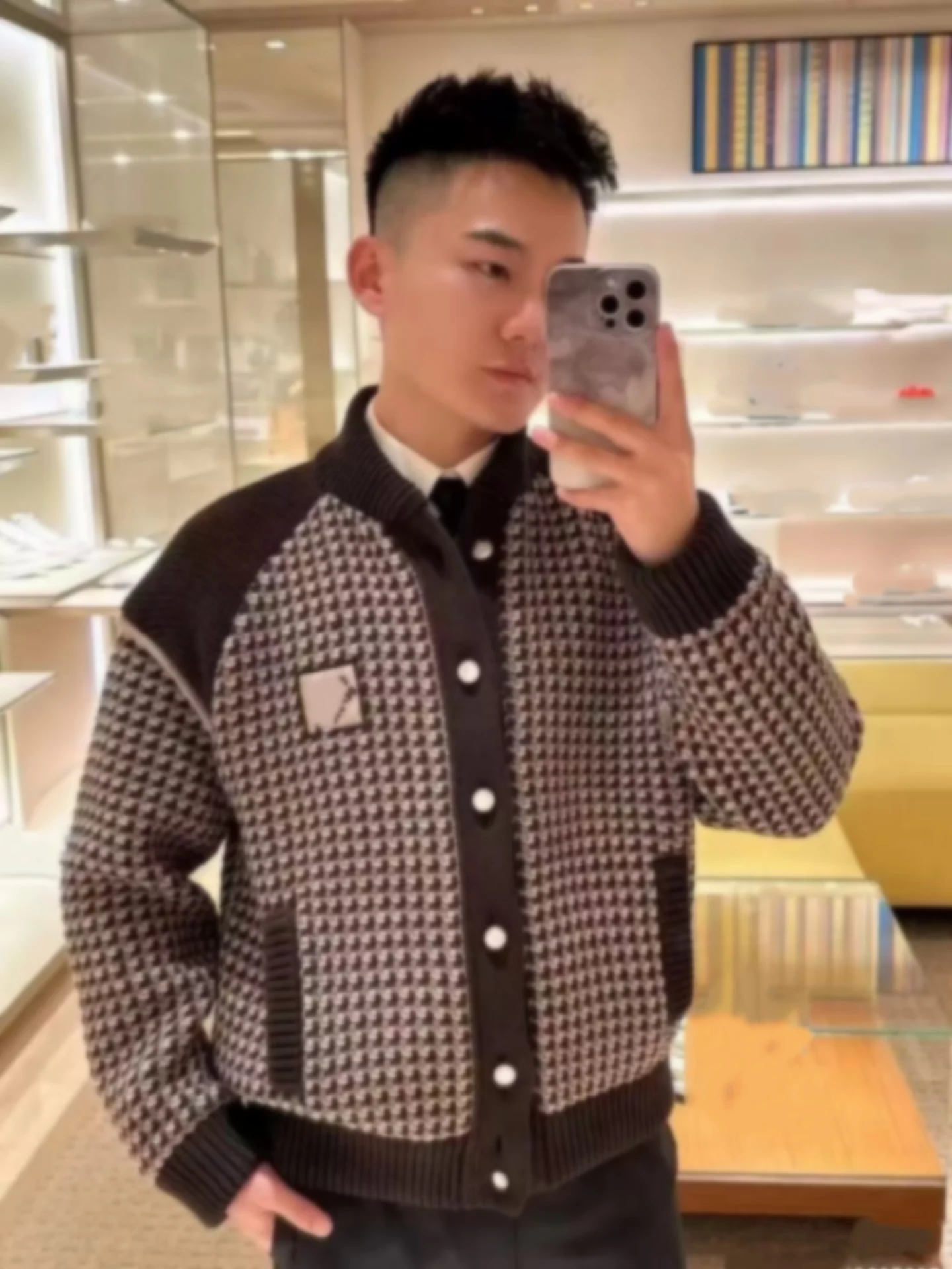 

Свободный вязаный кардиган с длинными рукавами и V-образным вырезом, повседневный стиль, из органического хлопка, с 3D-вышивкой, для деловых встреч, мужской и женский свитер