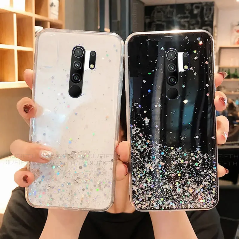 Luxury Bling Glitter Phone Cases Readmi 9 9CNFC NFC 10a 9 C For Xiaomi Redmi 9C Case Little Poco C3 C31 c 31 Soft Silicon Cover