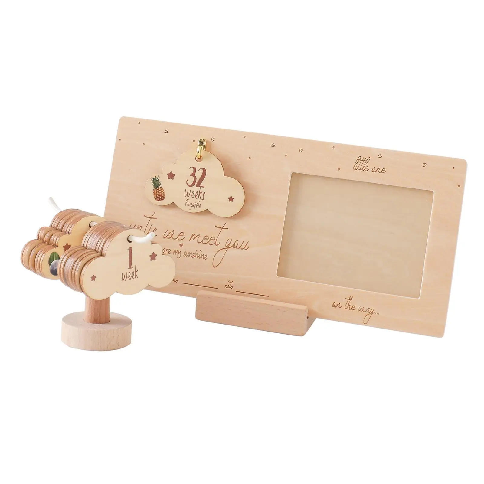 Porta-retratos de sonograma, marco criativo de madeira para bebê, lembrança de presentes para nova mãe
