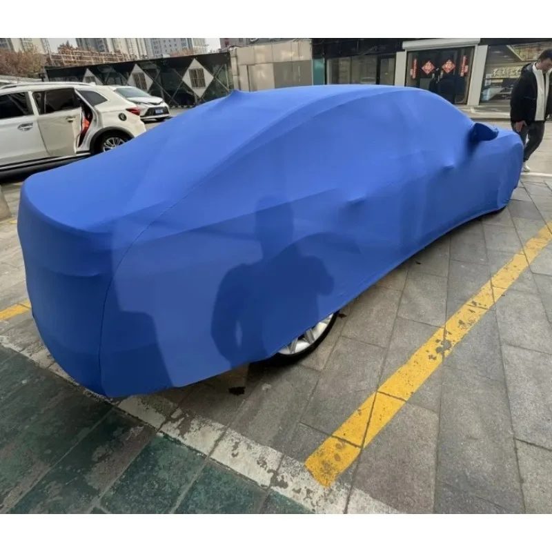 Custom Fit Velvet Elastic Waterproof Car Cover UV Protection 4 Mil Thickness Rejection 90% Textured Finish Cars