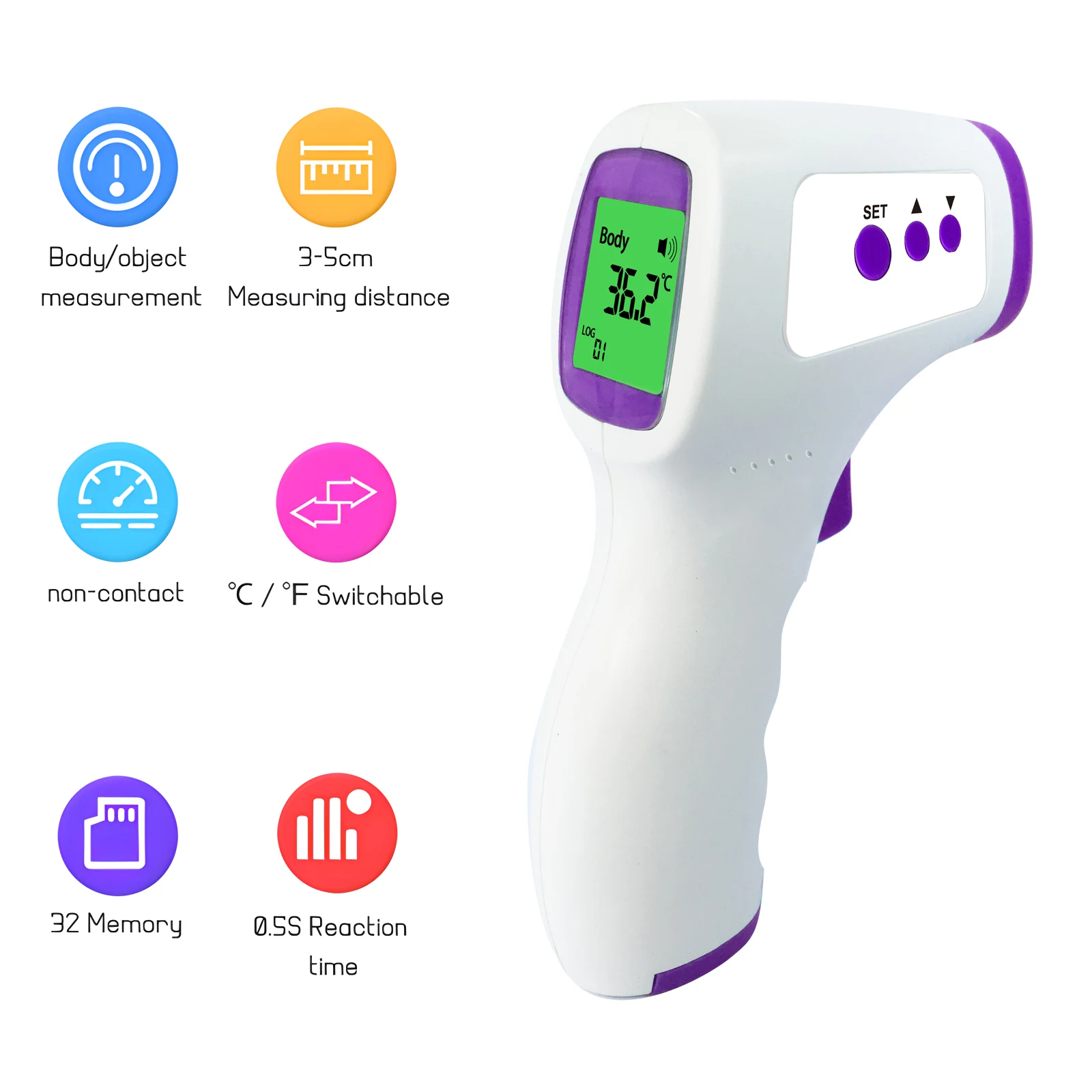 Digital Non-Contact Thermometer Infrared Thermometer Forehead Ear medical Termometro Body Fever Baby/Adult Temperature