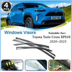 Fit For Toyota Yaris Cross XP210 2020 2021 2022 2023 Car Window Visors Wind Rain Visor Deflector Shades Shelter Auto Accessories