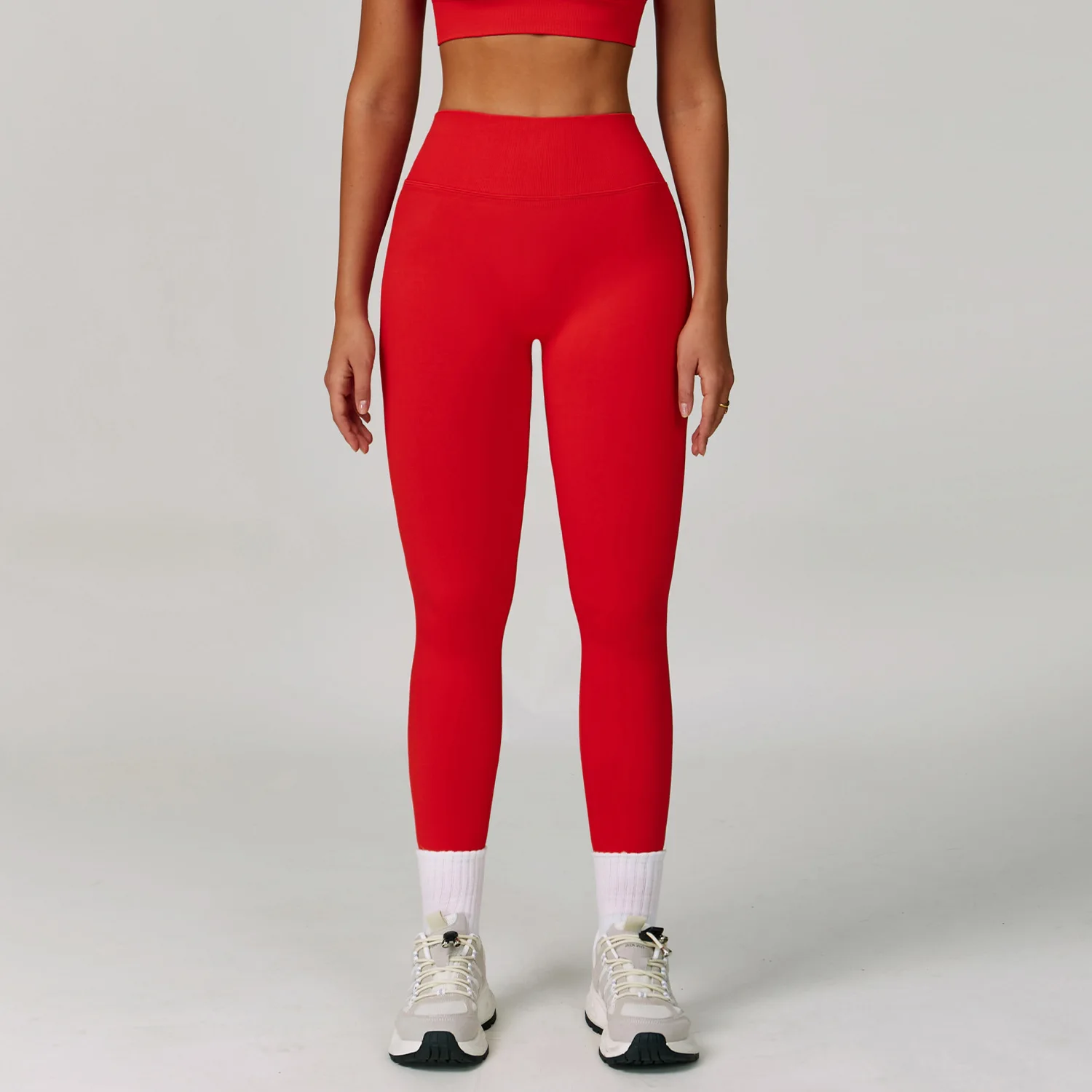 Customized LOGO women's peach buttocks seamless yoga pants V-shaped tight running sports quick-drying fitness trousers