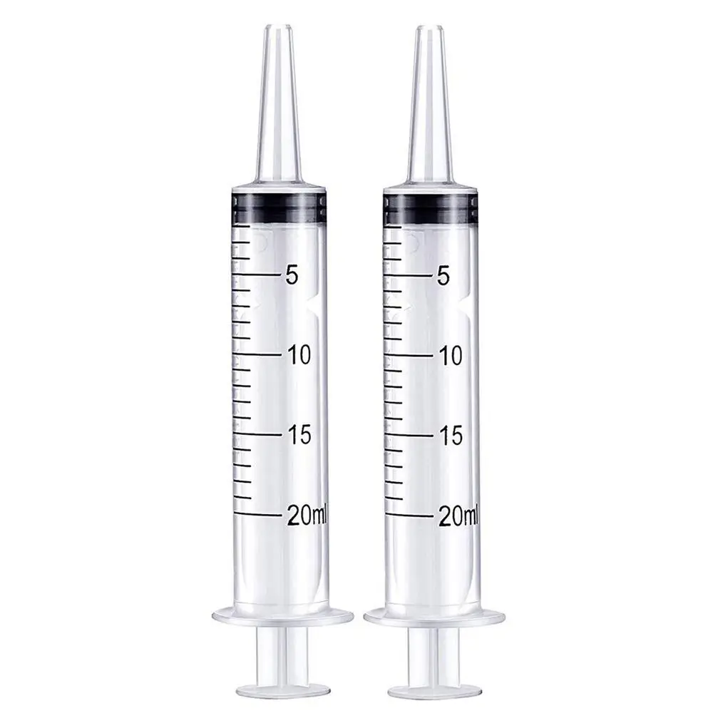 10PCS Individually Sealed 20ml Plastic Syringe No Needle with Cap Syringe for Liquid Liquids Dispensing