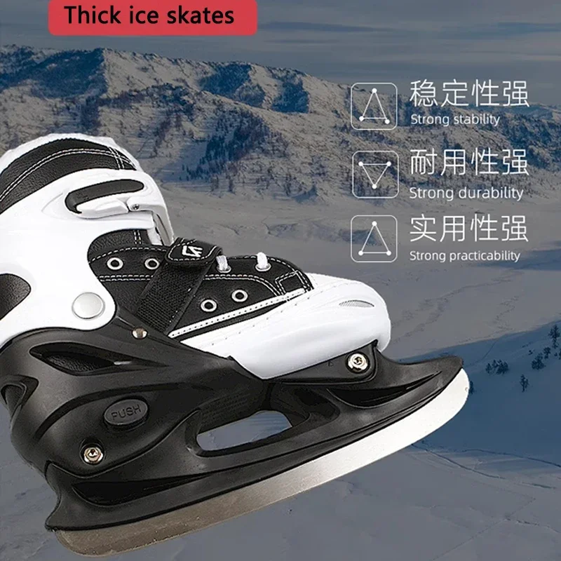 Adjustable Skating Shoes Winter Adult Child Thermal Warm Thicken Ice Figure Skates Shoes Ice Skating Shoes Speed Skating