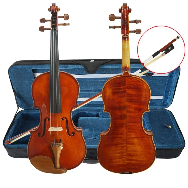 China Sinomusik Aiersi made professional violin musical instrument 4/4 wholesale price red brown master antique violins for sale