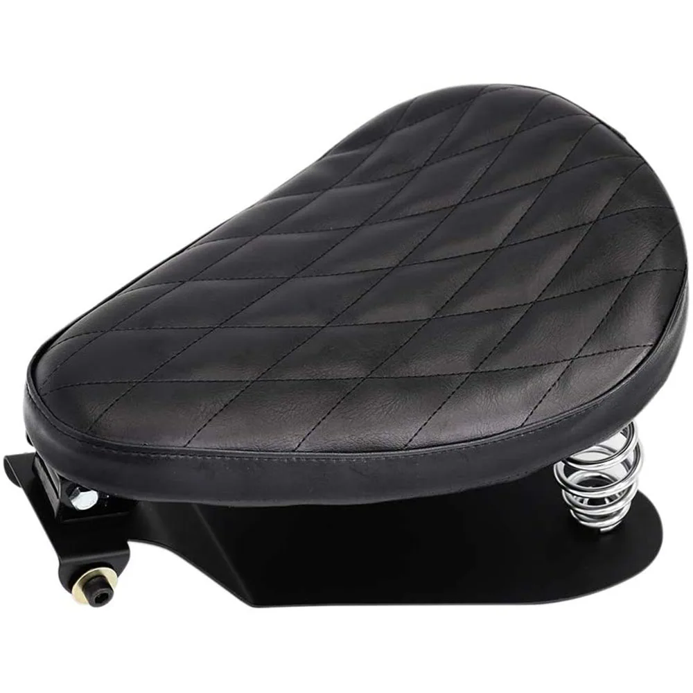 Black Leather Driver Driver Solo Seat For Sportster 883 1990-2013 Saddle Suitable Cruiser Bobber Chopper Custom