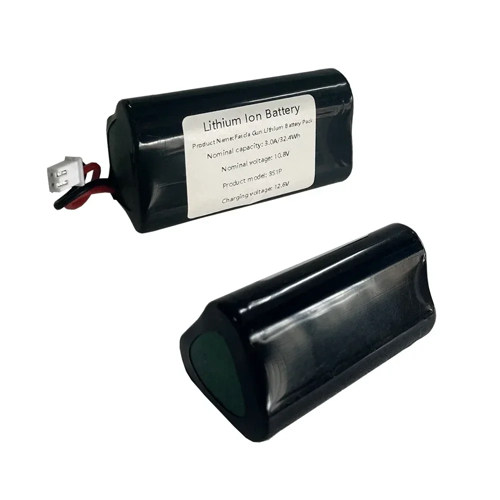 Pacote de bateria de lítio recarregável de 10,8 V 3000mAh adequado para pistolas de fáscia, baterias de ferramentas especiais de massageador