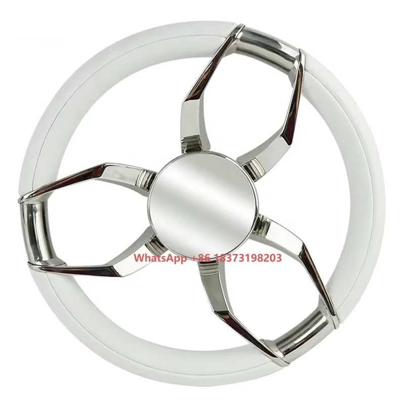 Genuine Marine Boat Stainless Steel Steering Wheel Marine Inboard Hardware Steering Wheels