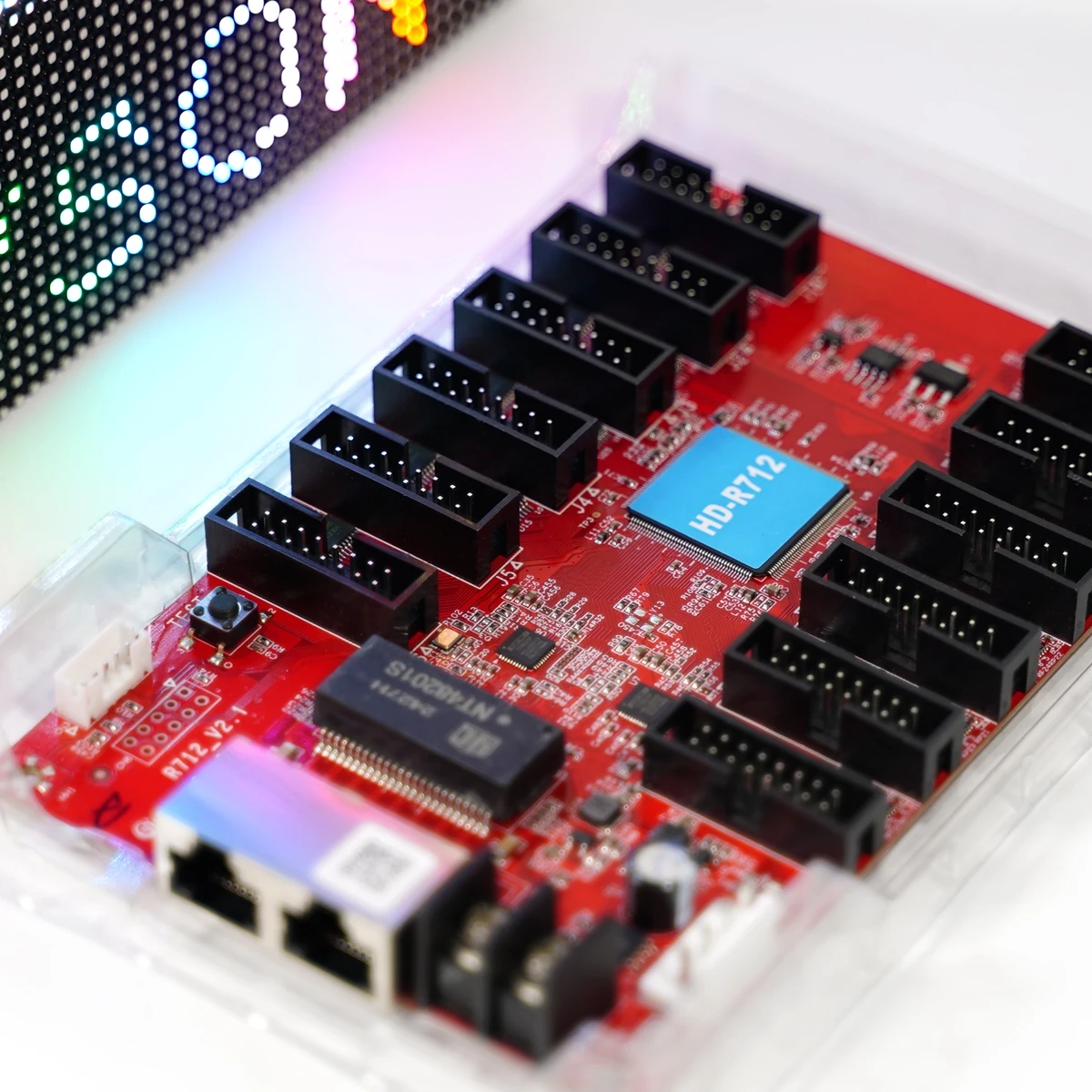 Huidu Brand HD-R712 Receiving Card 12 PCS HUB75 Ports Full Color LED Video Display Receiver