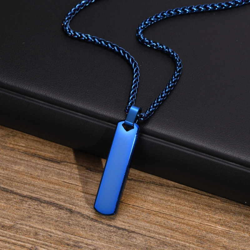 Dreidimensionale rechteckige geometrische Anhänger aus Edelstahl für Herren, personalisierte Mode-Halsketten, Boutique-Schmuck – Detail 6