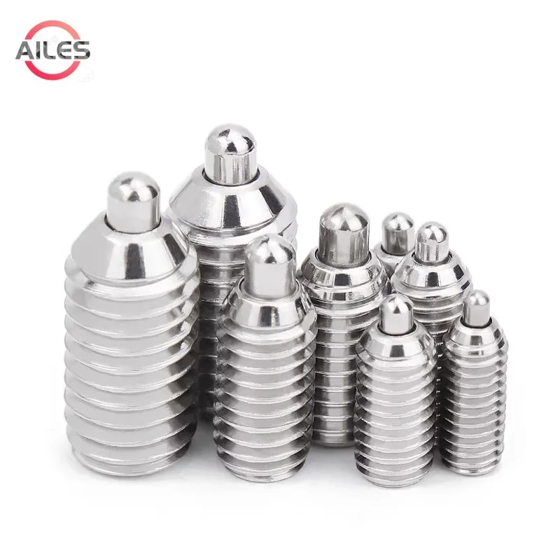 

304 Stainless Steel Spring Plunger Screws Hexagon Socket Ball Head Pin Spring Plunger Set Screw Bolt