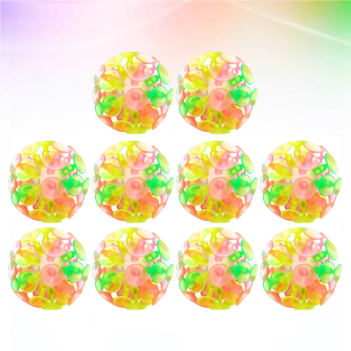 10 Pcs Childrens Suction Cup Ball Creative Children Sticking Toy Glowing Parent-child Interaction Balls Kids Plaything for Boys