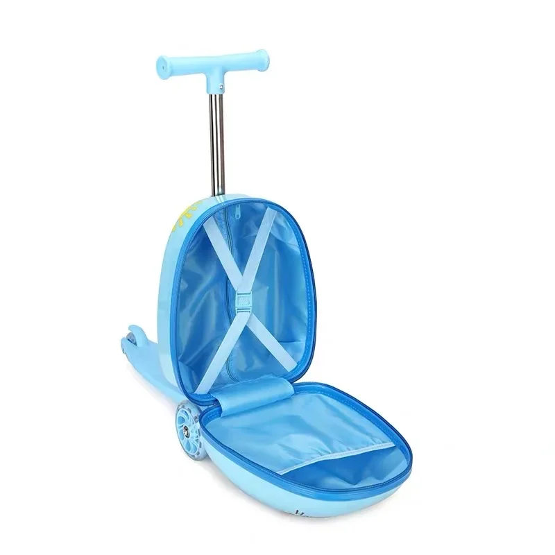 Niedliche Cartoon Kinder Roller Koffer leichte Trolley Fall Kinder tragen Gepäck Skateboard Reisetasche mit Rädern Geschenk