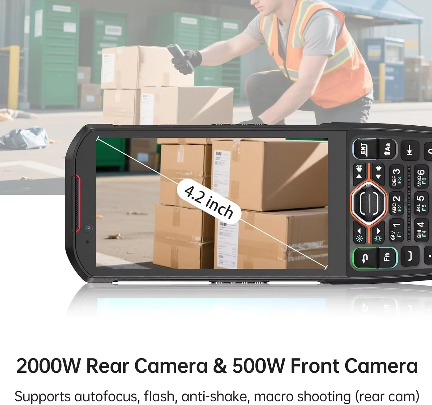 

Hot-Swap Rugged PDA Android 13 OS 6G RAM 64G ROM MT6769 2D Barcode Scanner 4G-LTE Wifi Logistics Warehousing Handheld Terminal