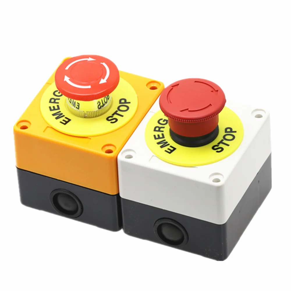 Emergency stop button switch Mushroom Head Button Switch  AC 660V 10A Elevator fire alarm emergency brake system button switch