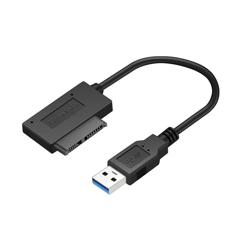 USB3.0 to Mini Sata II 7+6 13Pin Adapter SATA Converter Cable for Laptop CD/DVD ROM Slimline Drive USB 3.0 SATA Hard Drive Cable