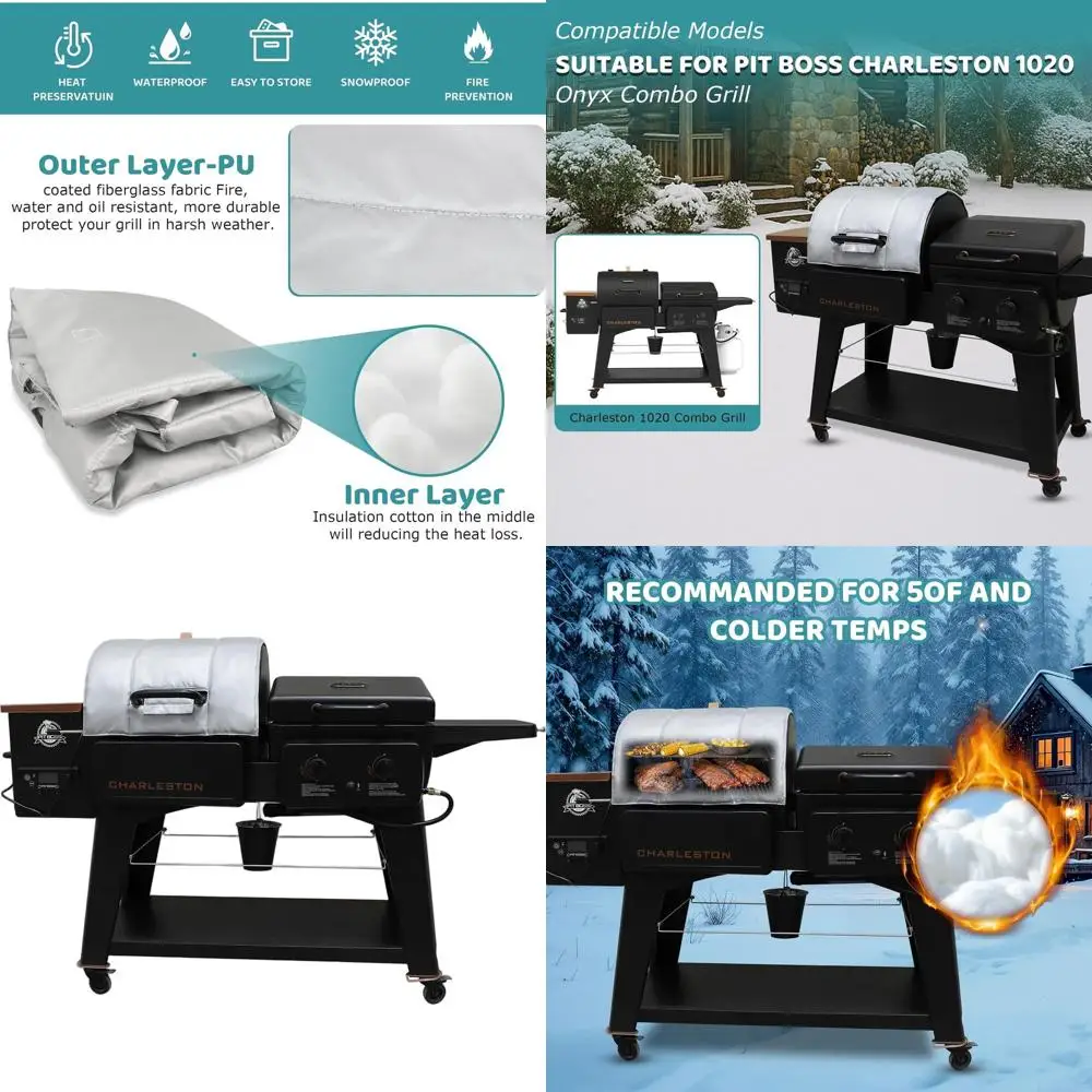 

Pit Boss 1020 Insulated Blanket for PB1020NX Grill, Replacement Thermal Cover for Pit Boss 1020 Combo Smoker