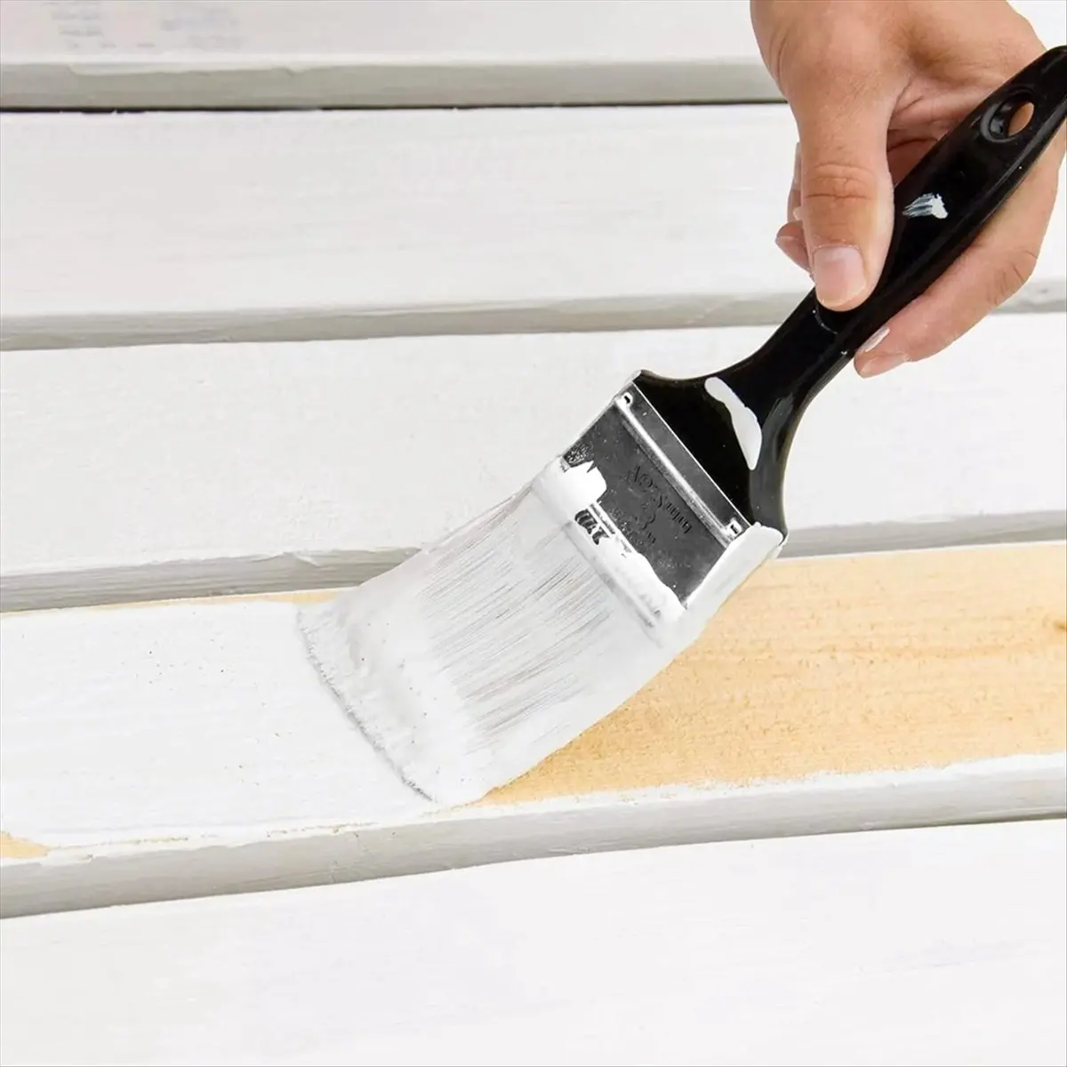 A75K 10 Pieces 2 Inch Paint Brush,Flat Paint Brushes Professional Paint Tools with Treated Plastic Handle for DIY Paint