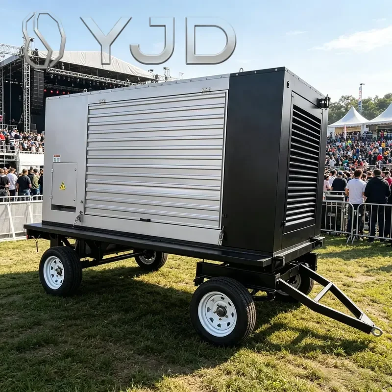 Portable Water Cooled Silent Diesel Genset Four Protection ATS System Mobile Phone Control Equal Power Output 30KVA 60KVA