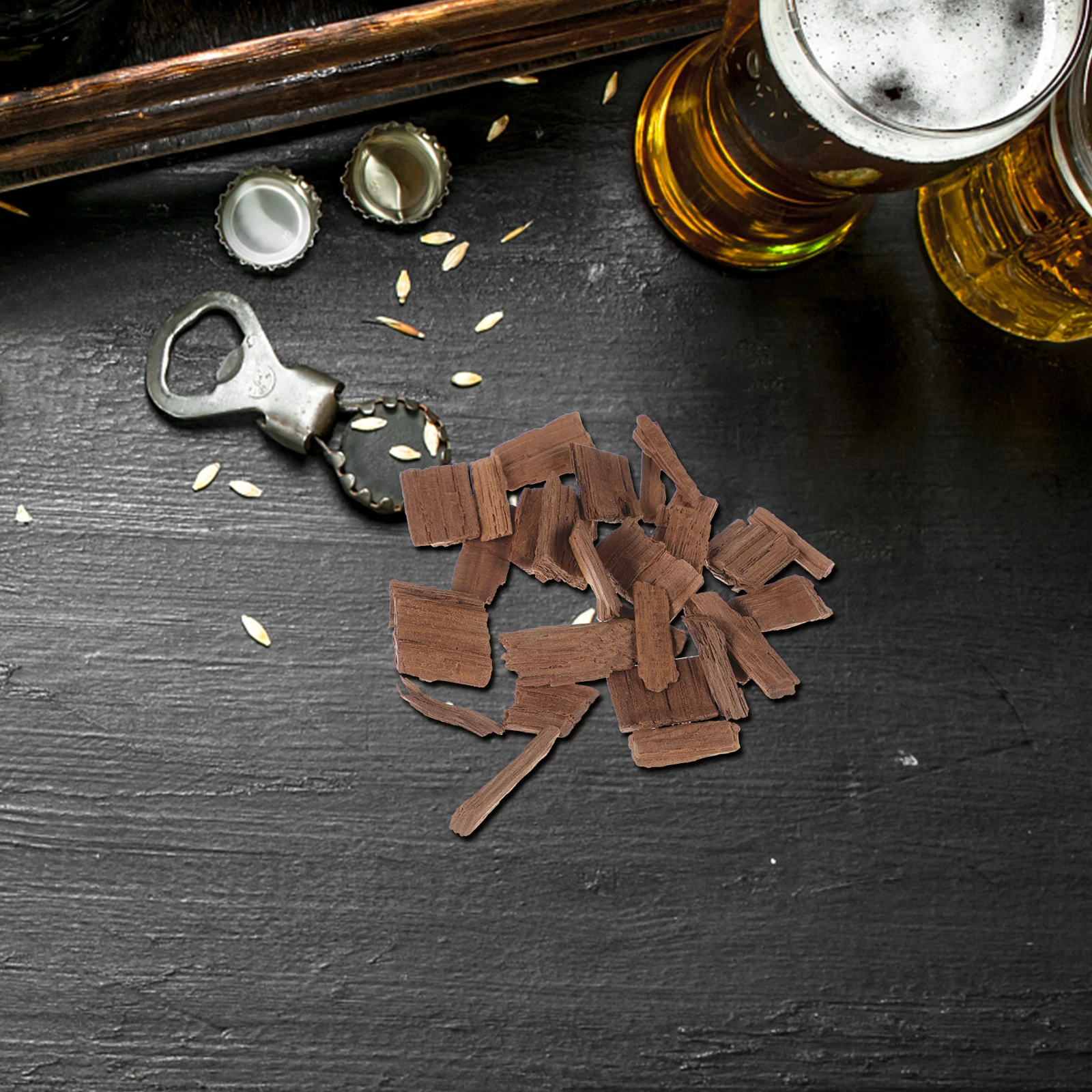 

Oak Chips Brewing Kit Winemaking Supplies Small Particles of Wood Homebrew Decorative Wooden French