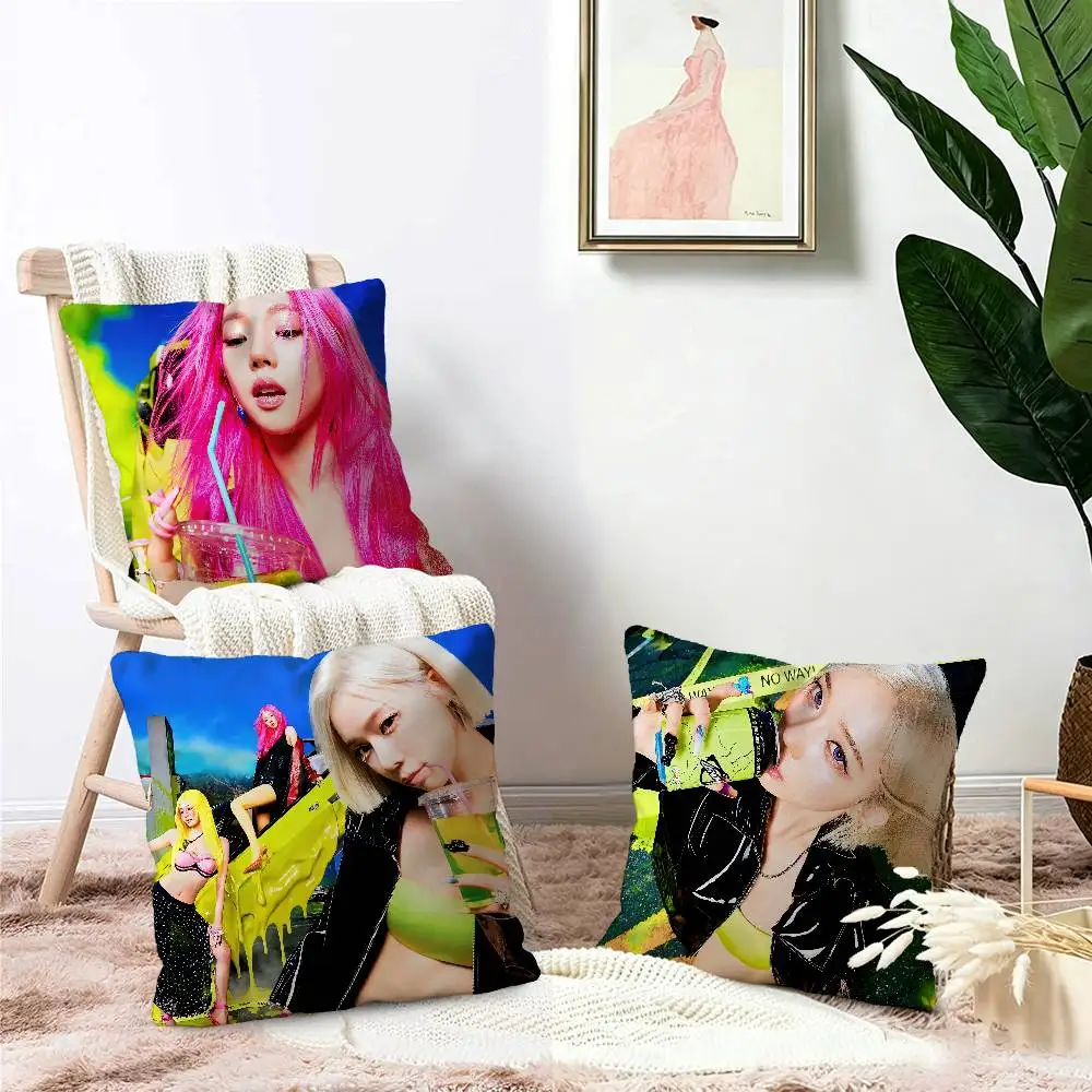 KPOP Aespas Personalized picture text home decorative pillows Household Gifts 45x45cm