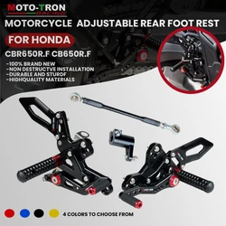 MOTO-TRON Motorcycle CNC Adjustable Rear Set Rearsets Footrest Foot Rest  For HONDA CBR650R.F 2019-2025 CB650R.F 2014-2018