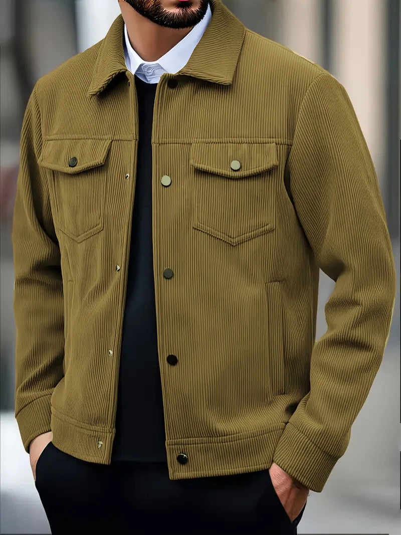 سترة سروال قصير للرجال كاجوال بلون سادة ومتعددة الاستخدامات ملابس خارجية لجميع المناسبات