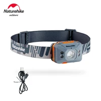 Naturehike-linterna frontal LED portátil, luces superbrillantes para acampar, minilinterna frontal ultraligera, recargable por USB, para pesca