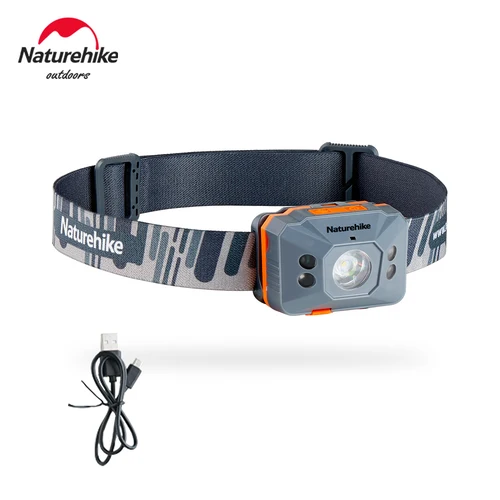 Naturehike-linterna frontal LED portátil, luces superbrillantes para acampar, minilinterna frontal ultraligera, recargable por USB, para pesca