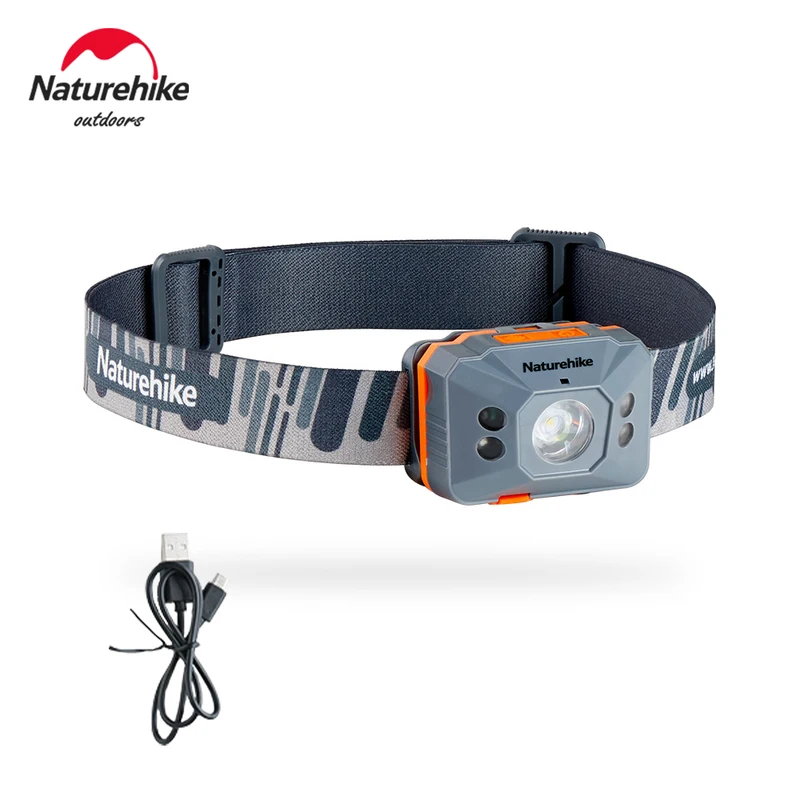 Farol de Cabeça Naturehike LED Recarregável USB para Acampamento e Pesca