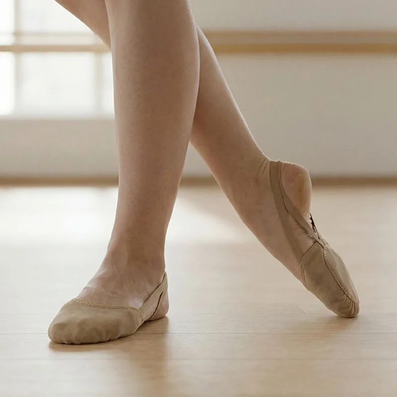 Nuevos zapatos profesionales de gimnasia rítmica, zapatos de medio pie para mujer, zapatos de medio pie de ante para niños, zapatos de danza con puntera, zapatos para danza del vientre.